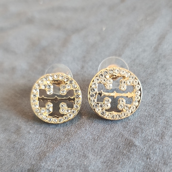 Rhinestone Stud Earrings - Picture 1 of 2